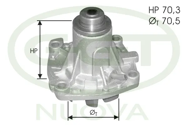 Pompe à eau, refroidissement du moteur GGT PA12295