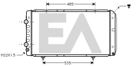Radiateur, refroidissement du moteur EACLIMA 31R55080