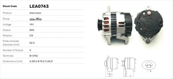Alternateur LUSA LEA0743