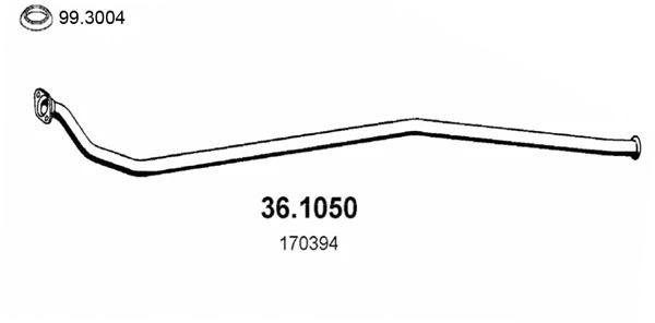 Tuyau d'échappement ASSO 36.1050