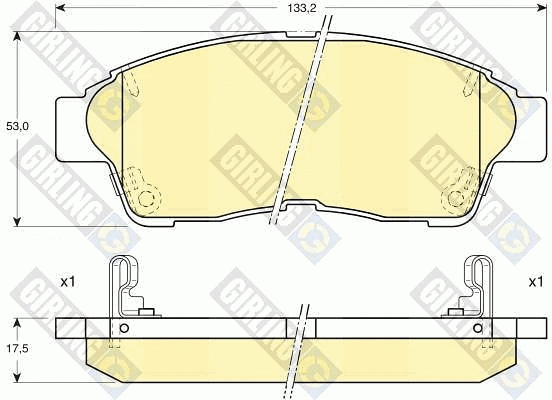 Kit de plaquettes de frein, frein à disque GIRLING 6111439