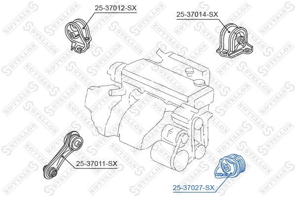 Support moteur STELLOX 25-37027-SX