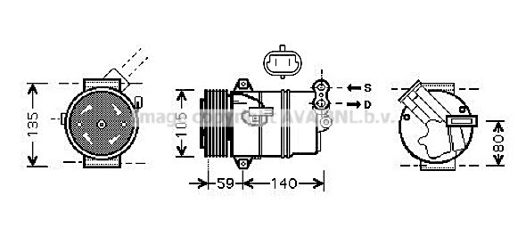Compresseur, climatisation PRASCO OLK446
