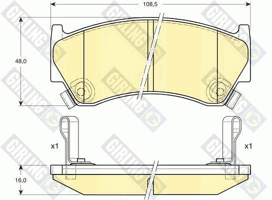 Kit de plaquettes de frein, frein à disque GIRLING 6131809