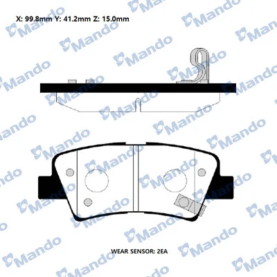 Kit de plaquettes de frein, frein à disque MANDO RMPK37NS