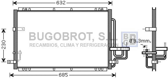 Condenseur, climatisation BUGOBROT 62-KA5092