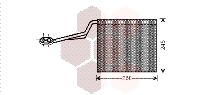 Évaporateur climatisation VAN WEZEL 0300V322