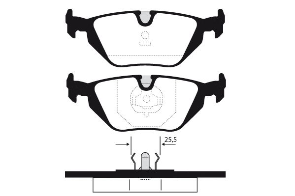 Kit de plaquettes de frein, frein à disque Technika 02015