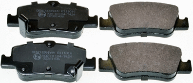Kit de plaquettes de frein, frein à disque DENCKERMANN B111016