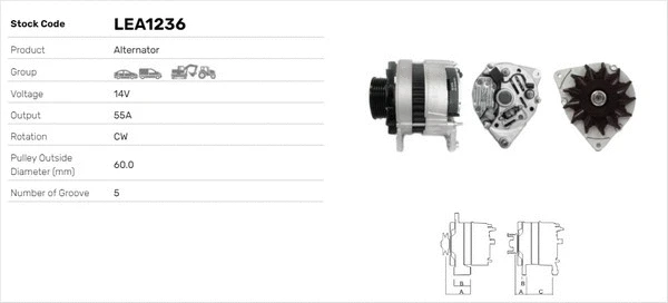 Alternateur LUSA LEA1236