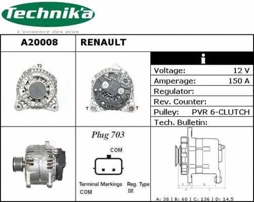 Alternateur Technika A20008