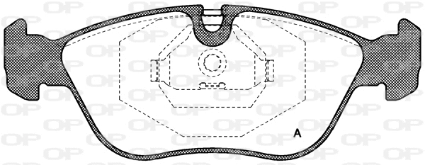 Kit de plaquettes de frein, frein à disque OPEN PARTS BPA0446.00