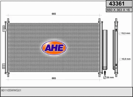 Condenseur, climatisation AHE 43361