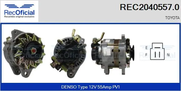 Alternateur RECOFICIAL REC2040557.0