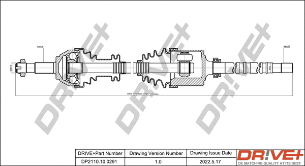 Arbre de transmission Dr!ve+ DP2110.10.0291