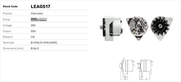 Alternateur LUSA LEA0517