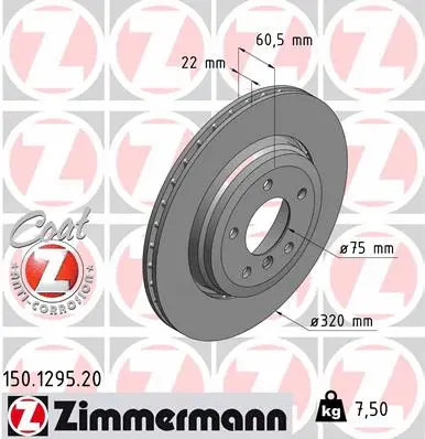 Disque de frein ZIMMERMANN 150.1295.20