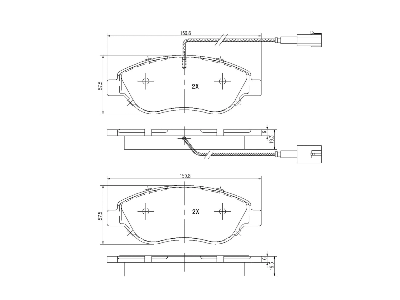 Kit de plaquettes de frein, frein à disque A.Z. Meisterteile AZMT-44-022-1112