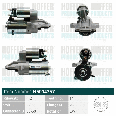 Démarreur HOFFER H5014257