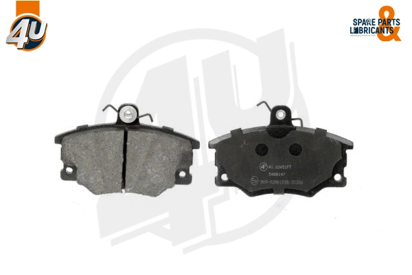 Kit de plaquettes de frein, frein à disque 4U Autoparts 22651FT