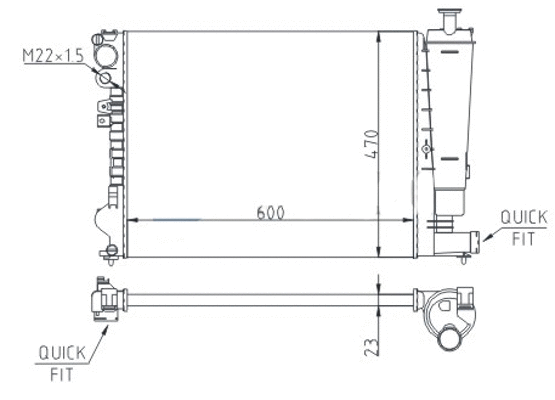 Radiateur, refroidissement du moteur HART 605 977