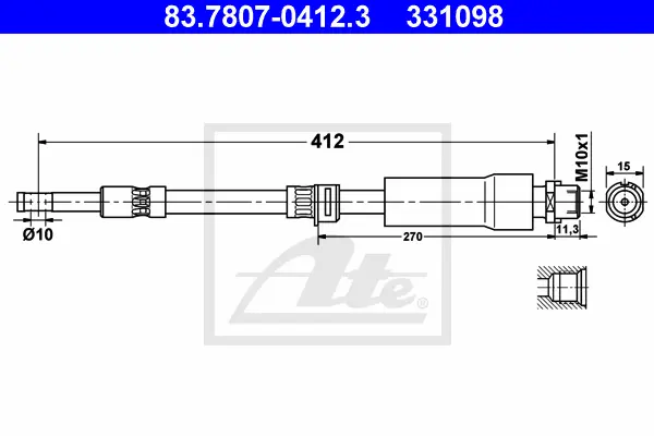 Flexible de frein ATE-APAC 83.7807-0412.3