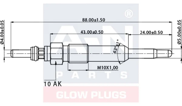 Bougie de préchauffage A-N PARTS A-N088373