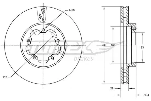 Disque de frein TOMEX Brakes TX 72-84