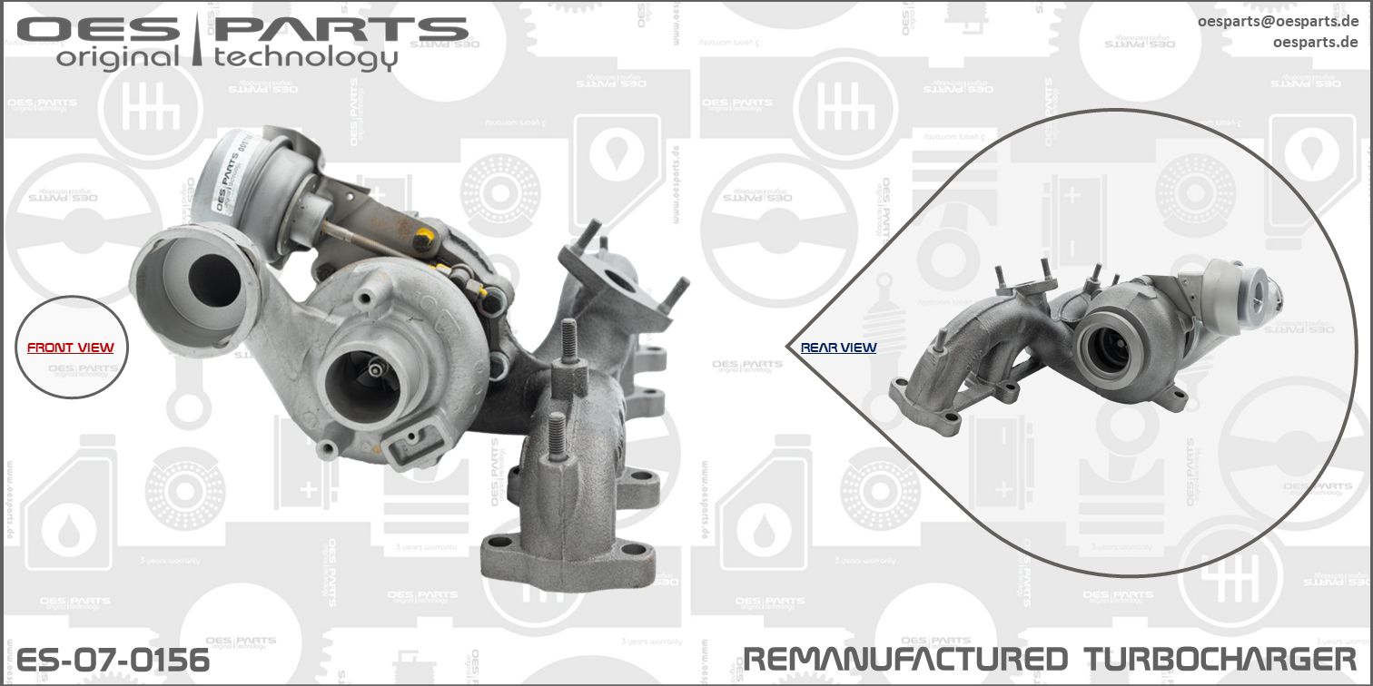 Turbocompresseur, suralimentation OES PARTS ES-07-0156
