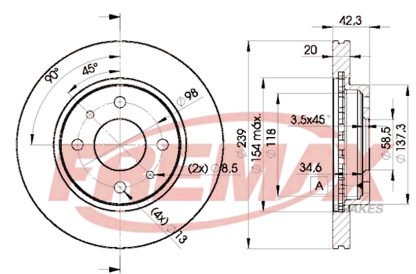 Disque de frein FREMAX BD-1072