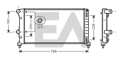 Radiateur, refroidissement du moteur EACLIMA 31R25107