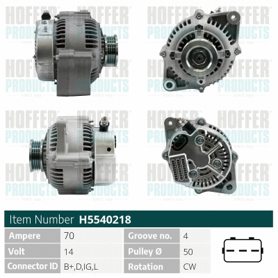 Alternateur HOFFER H5540218