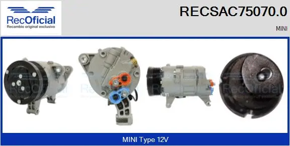 Compresseur, climatisation RECOFICIAL RECSAC75070.0