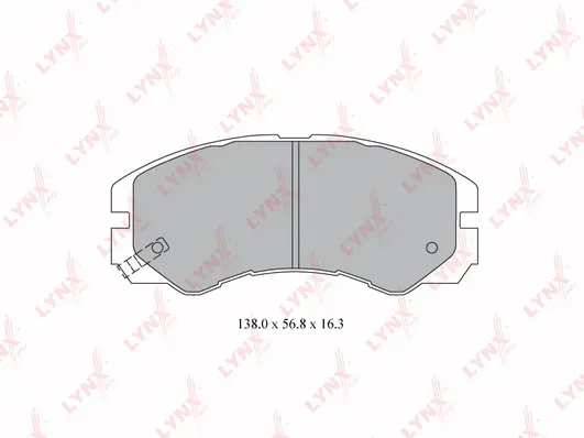 Kit de plaquettes de frein, frein à disque LYNXAUTO BD-3802