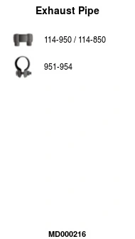 Tuyau d'échappement FA1 MD000216