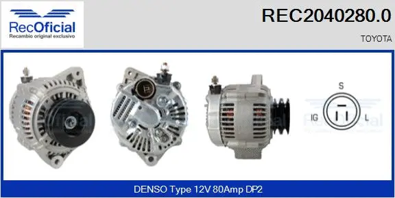 Alternateur RECOFICIAL REC2040280.0
