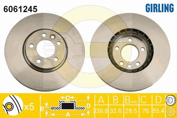 Disque de frein GIRLING 6061245