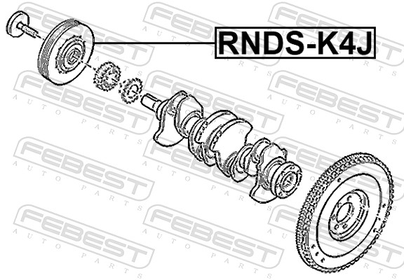 Poulie, vilebrequin FEBEST RNDS-K4J