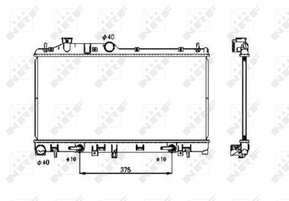 Radiateur, refroidissement du moteur NRF 53700