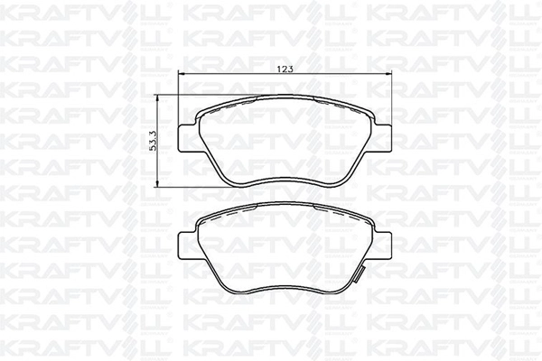 Kit de plaquettes de frein, frein à disque KRAFTVOLL GERMANY 07010043