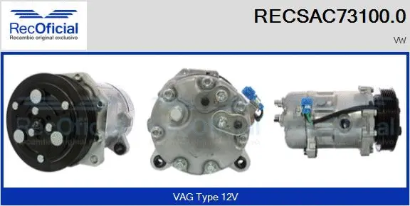 Compresseur, climatisation RECOFICIAL RECSAC73100.0