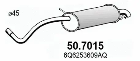 Silencieux arrière ASSO 50.7015