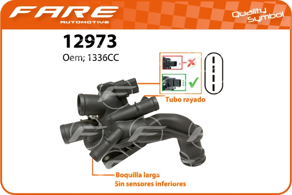 Thermostat, liquide de refroidissement FARE-RCH 12973