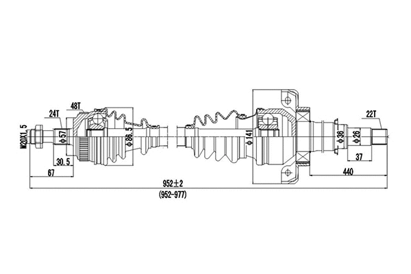 Arbre de transmission DYNAMATRIX DDS235038