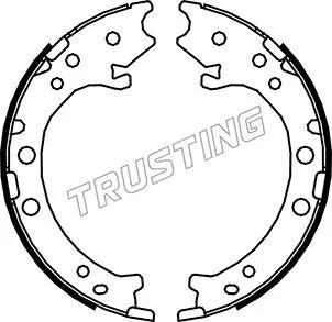 Jeu de mâchoires de frein, frein de stationnement TRUSTING 044.026