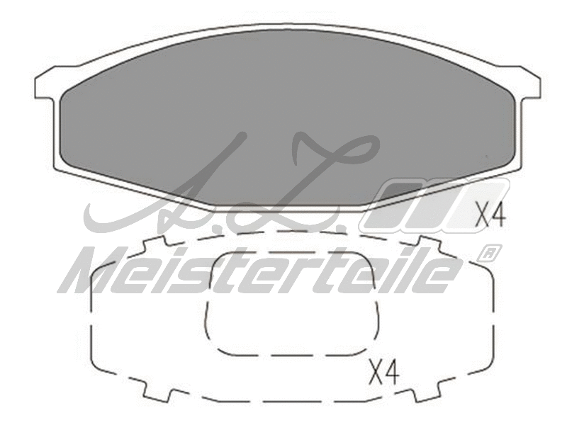 Kit de plaquettes de frein, frein à disque A.Z. Meisterteile AZMT-44-022-1591
