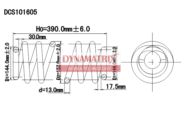 Ressort de suspension DYNAMATRIX DCS101605