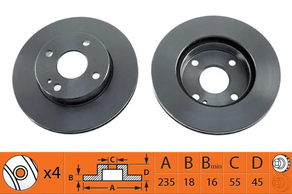 Disque de frein SB BR25104T