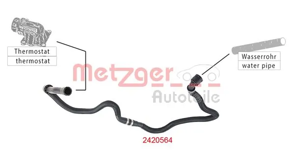 Durite de radiateur METZGER 2420564