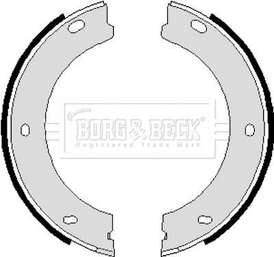 Jeu de mâchoires de frein, frein de stationnement BORG & BECK BBS6084